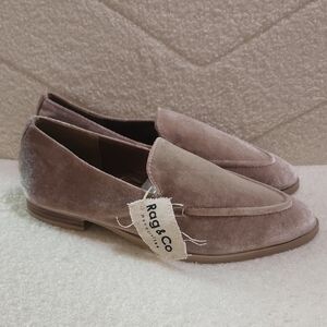 Rag & Co Women's Velvet Loafers - Taupe